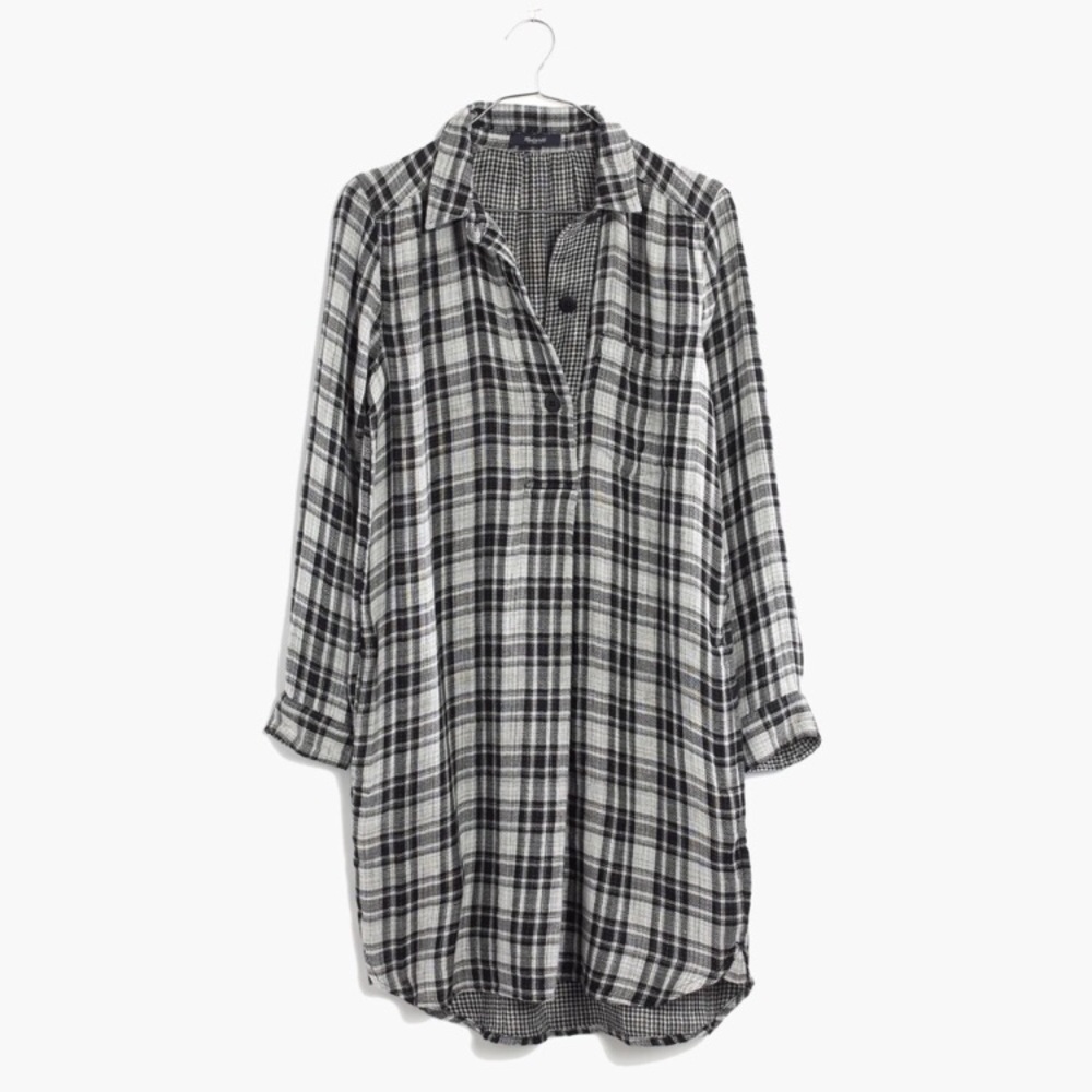 Madewell Latitude Shirt dress in Kemp Plaid